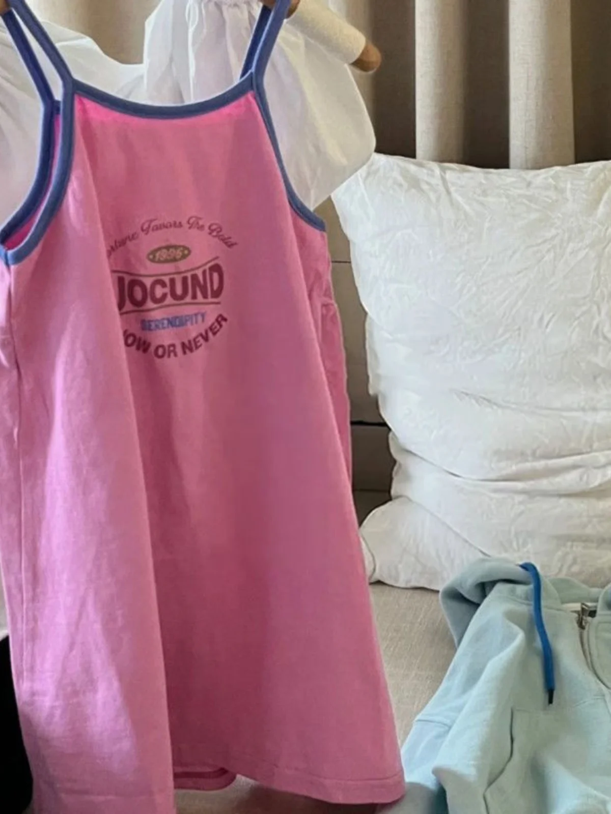 

Summer Thin Cotton Nightgown Women's Svel Pure Cotton Strap Home Clothes Cool Home Leisure Sweet Sle Print Youth