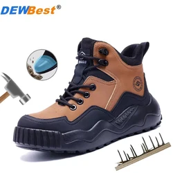 New men's lightweight breathable steel head anti-smash anti-puncture safety shoes fashion wear-resistant work shoes