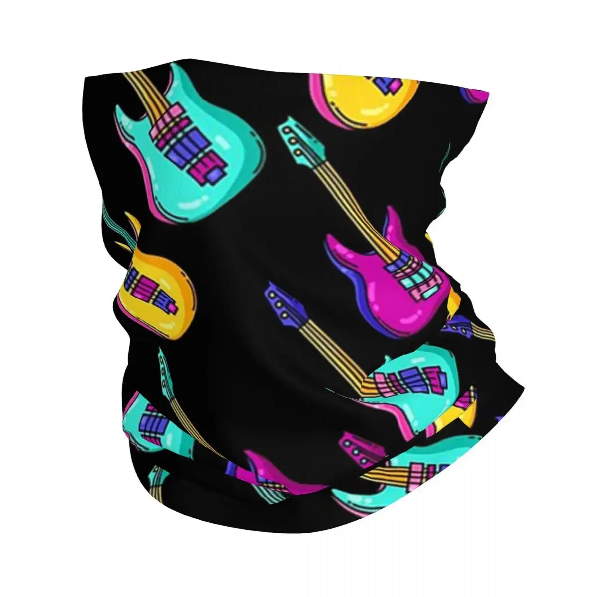 Men's Guitar Piano Drum Music Notes Saxophone Violin Math Bandana Neck Gaiter Printed Magic Scarf Multi-use Headband Cycling