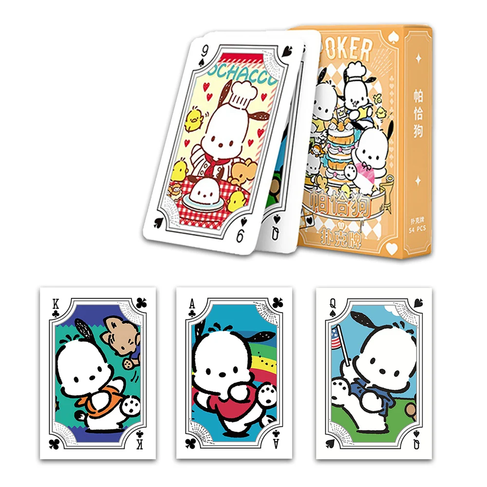 Sanrio Kuromi Playing Card Cute Cartoon Anime Cartoon Kawaii Print Playing Card Entertainment Card Toys for Boys and girls Gifts