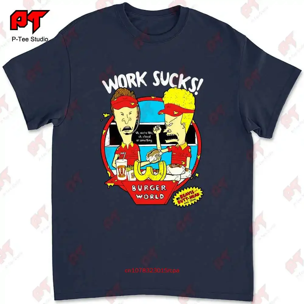 Beavis And Butthead Work Sucks T-shirt 2P59