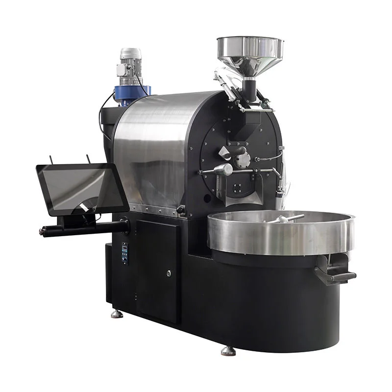 High precision 1.5kg electric coffee roaster with PLC touch screen, suitable for automatic coffee roasters in stores