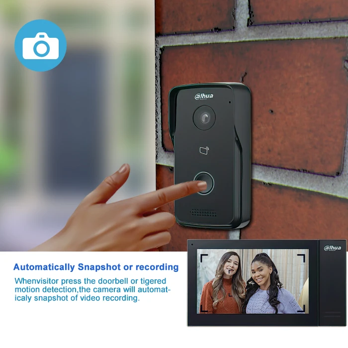 DA HUA Home Audio dua arah tahan air PoE IP Video bel pintu kamera keamanan sistem interkom