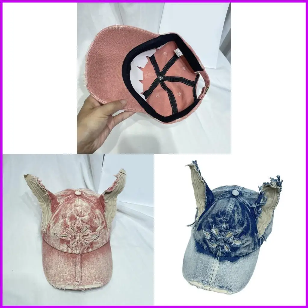 

Ripped Rabbits Ear Hat Sunproof Hat Street Wear Baseball Caps Outdoor Sport Hat