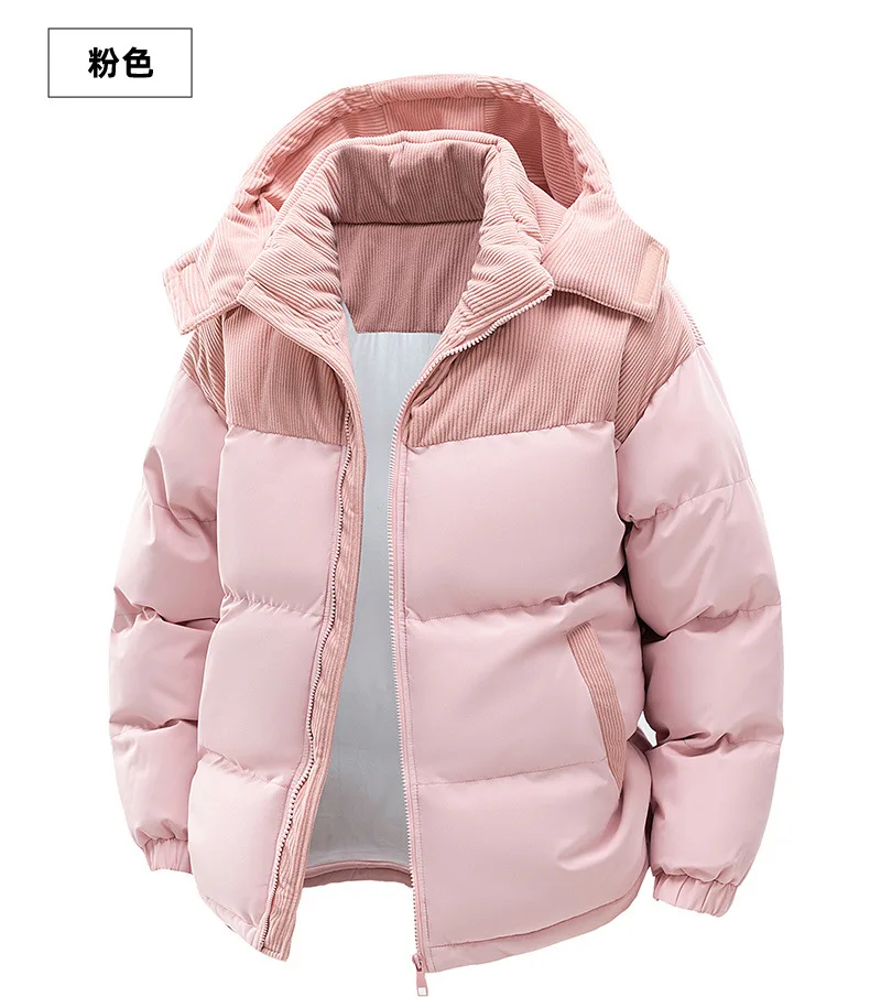 Men's Winter Thickened Cotton-Padded Jacket with Fleece Warm Cold-Proof 2025 Trendy Cotton-Padded Coat for Men