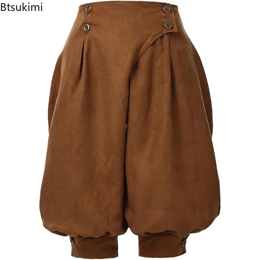 

Pirate Pants Women Medieval Renaissance Viking Cosplay Costume Loose Pants Horseman Peasant Castaways Costume Bloomers Trousers