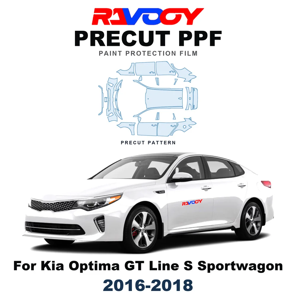 Precut PPF For Kia Optima GT Line S Sportwagon 2016-2018 8.5mil TPU Paint Protection Film Bumper Headlight Self-Healing Fenders
