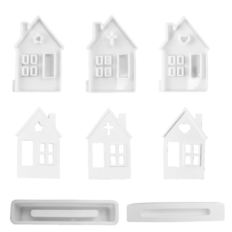 

N0HB House Shaped Silicone Molds Baking Molds for Making Mousses Cake, Fondant Decoration, Chocolate, Gypsum Decorations