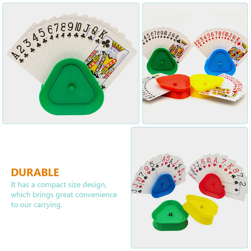 

4pcs Card Holders Compact Hands Free Cards Holders for Adults Kids Hands Free Accessories Poker Card