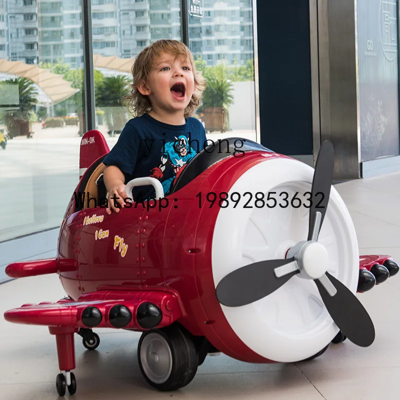 لعبة طائرات كهربائية للأطفال بأربع عجلات من AB وعربة أطفال محمولة للرضع مع جهاز تحكم عن بعد #4