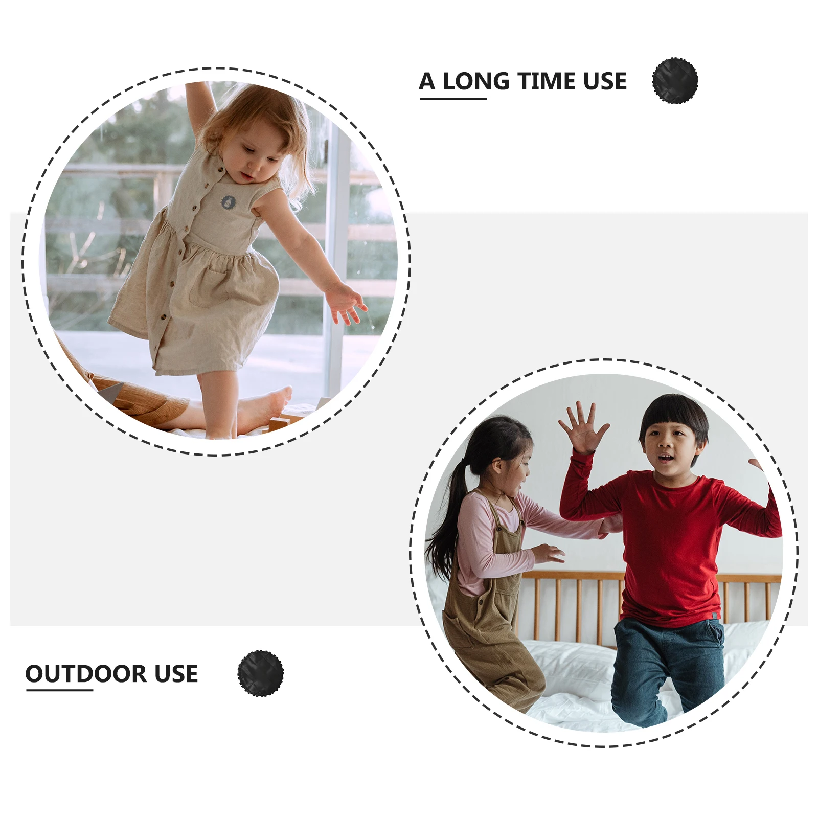 

1Pcs Black Round Trampoline Replacement Jumping Mat Heavy Duty Premium Cloth for 38 Frame Outdoor Trampoline Accessories Uv