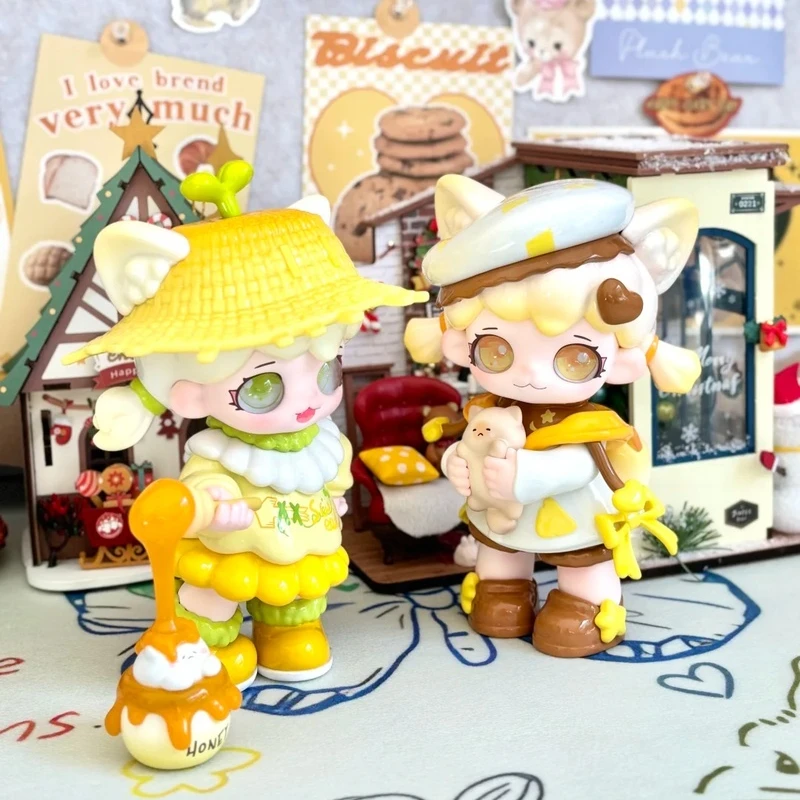 Genuíno mioco acompanhar diário série vinil caixa cega anmiate estatueta bonito na moda caixa mistério ornamento personalizado presente da menina