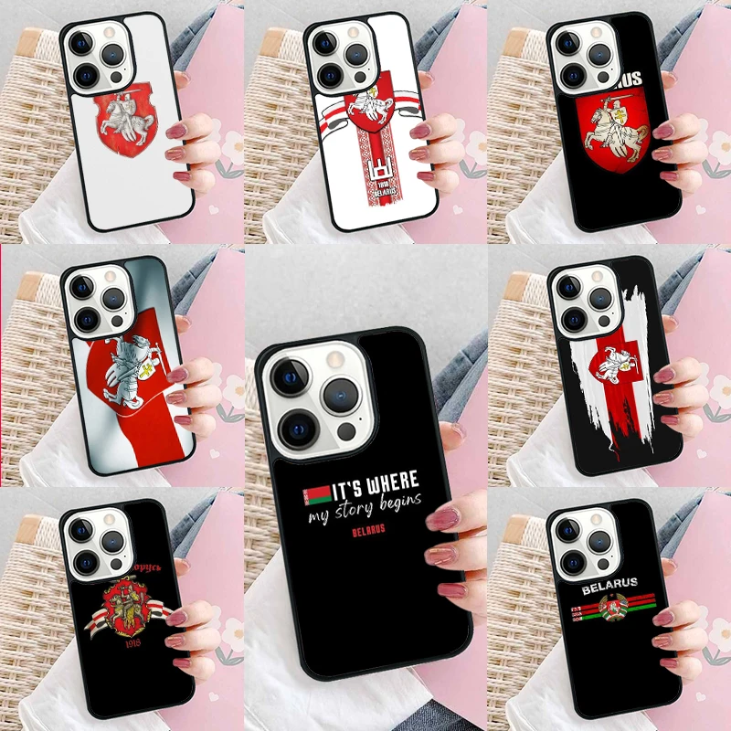 Belarus Flag Coat of Arms Soft Phone Case Cover for iPhone 16 Promax 15 Pro 13 14 Plus 11 12 Mini XR XS MAX Coque