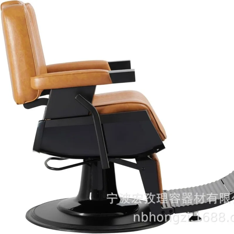 Sedia da parrucchiere con telaio nero