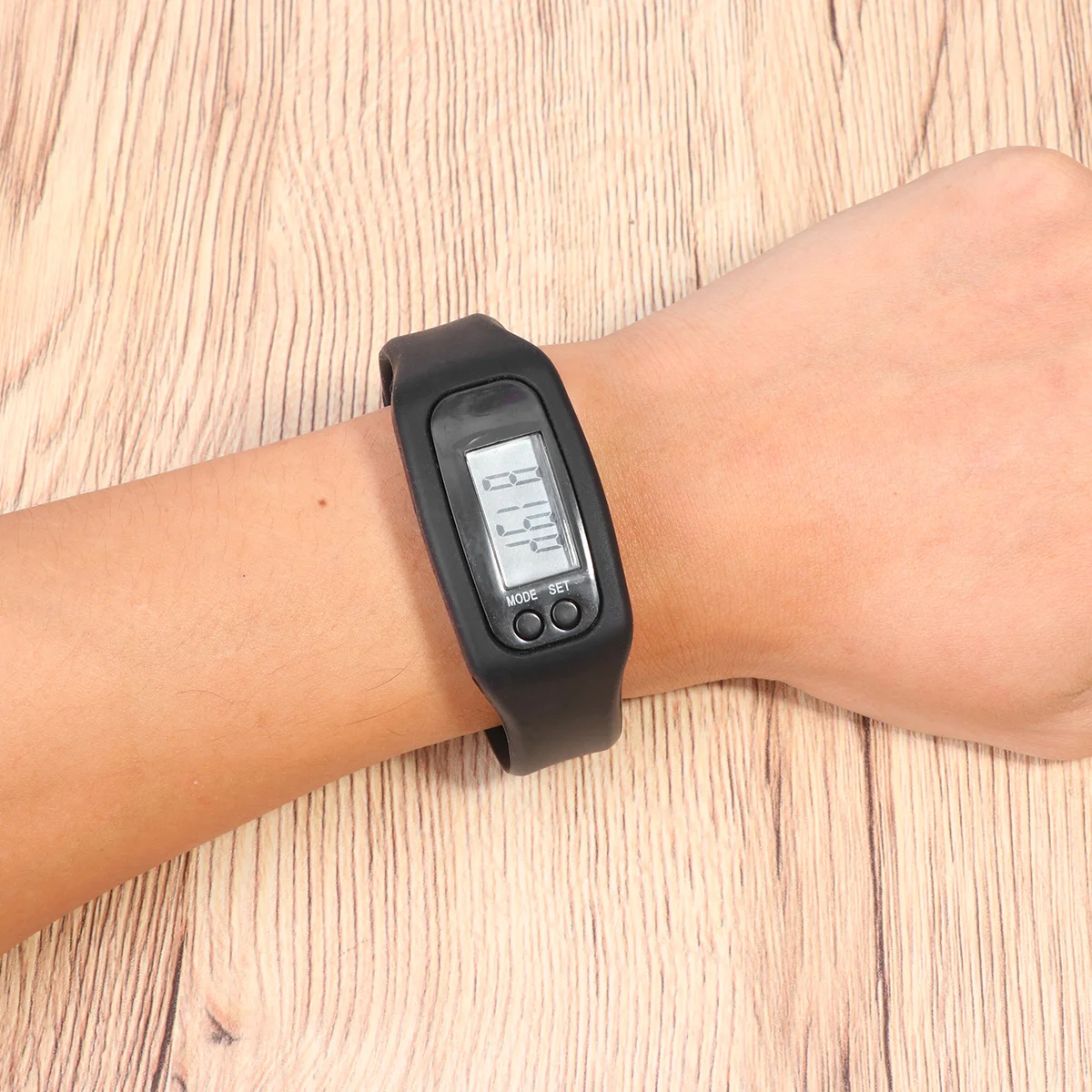 

2Pcs Pedometer Watch Digital LCD Calorie Counter Step Walking Distance Durable High Grade Material Auto Detect Black