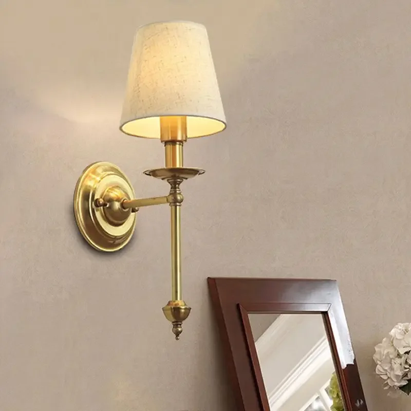 Modern Hotel Fabric Cover Wall Lamp Bedroom Bedside Lighting Business Background Dining Room Sconce Kitchen Corridor Led Light