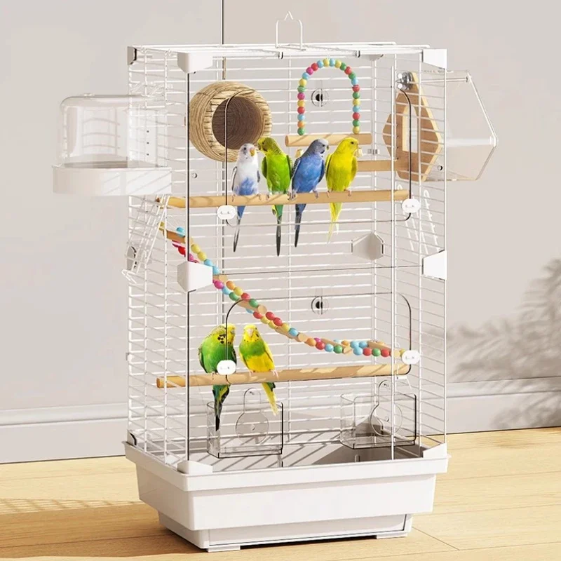 

Birdcage Parrot Cages For Birds Birdcage Acrylic Household Parrot Cage Splash Ecological Villa Cage Oiseaux Bird Accessories
