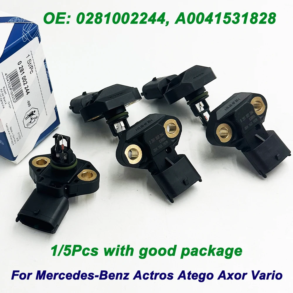 

1/5PCS For Mercedes Benz Atego Axor Vario 0281002244 MAP Manifold Absolute Pressure Sensor 0041531928 A0041531828 6PP013400031