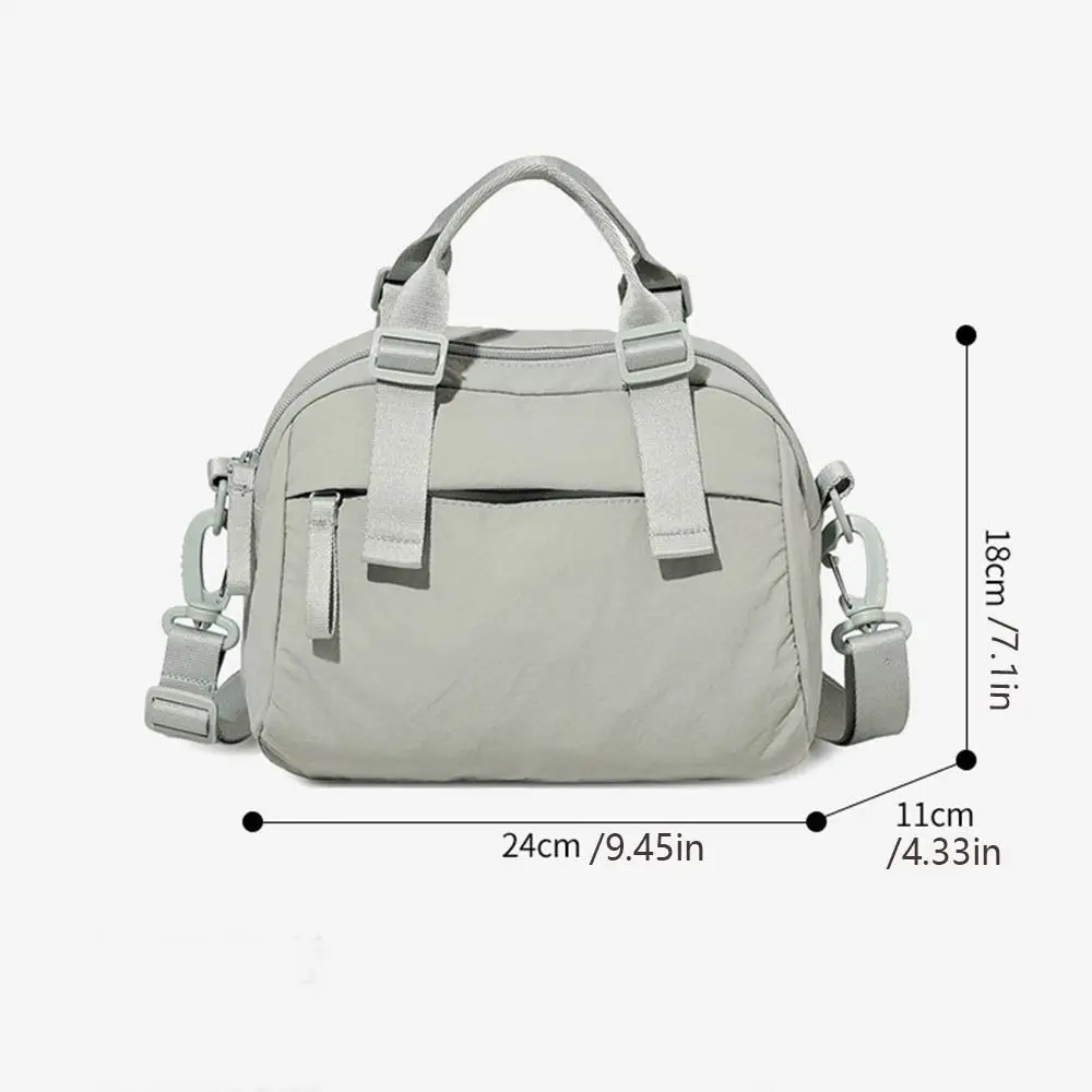 حقيبة كتف نسائية ذات سعة كبيرة وأشرطة قابلة للتعديل خفيفة الوزن حقيبة ساعي على الطراز الكوري حقيبة يد من النايلون حقيبة كروس للنساء #5