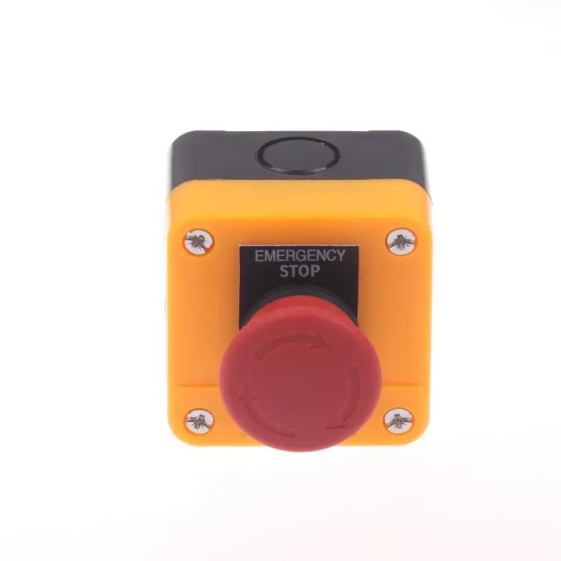 NEW 1NC E-stop Push Button Switch 10A Latching Button Switch CNC Exigent Stop Switch For Electrical Industrial Emergency Stop