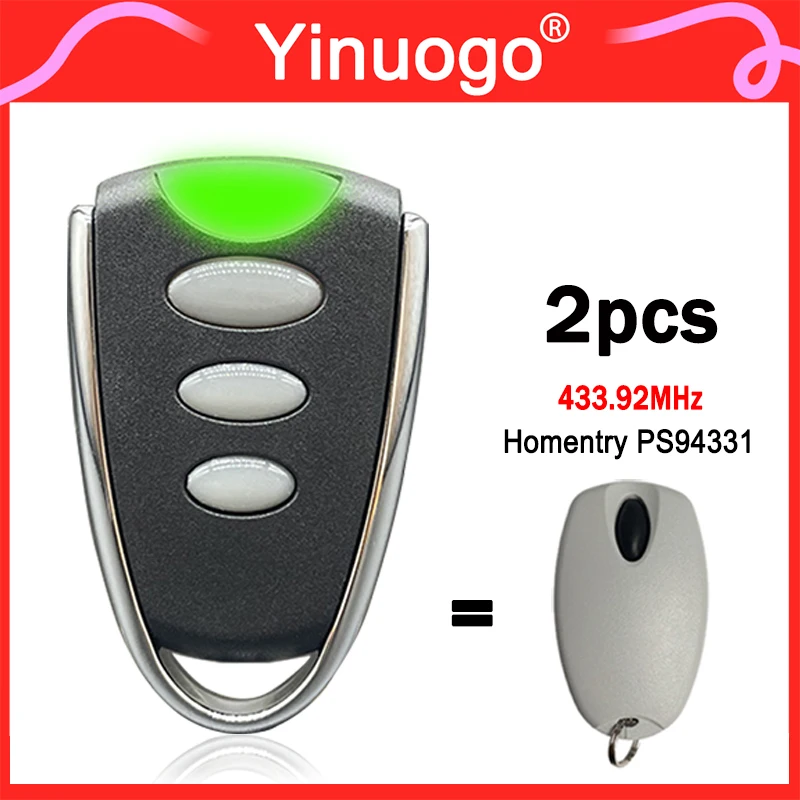 For HOMENTRY PS94331 Garage Door / Gate Remote Control 433.92MHz Rolling Code Hand Transmitter