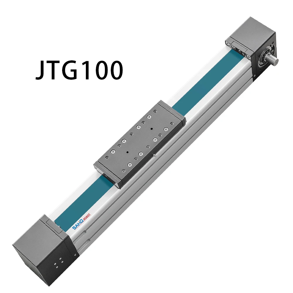 JTG100 High Quality Linear Motion Actuator 5m/s Speed Stroke 12m Features Core Motor Bearing Belt Driven Linear Guides 100%