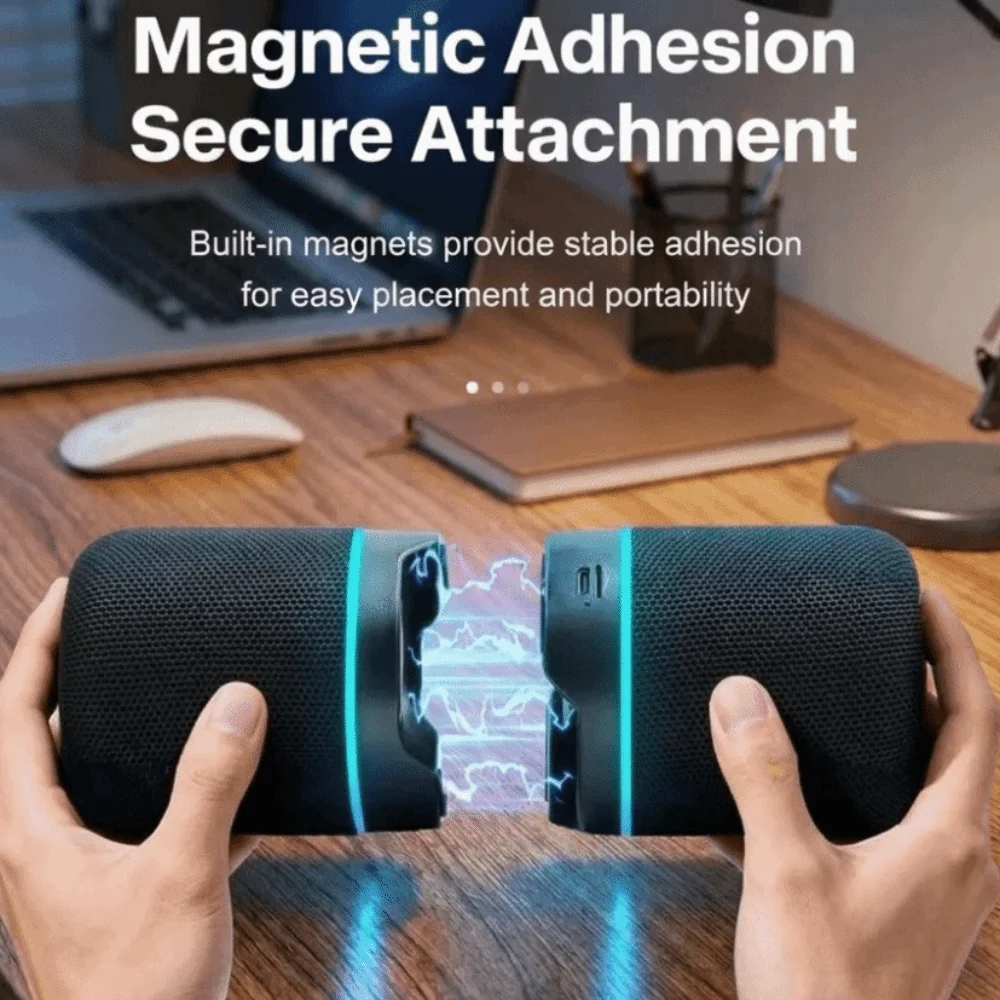 

2-In-1 Magnetic Split Bluetooth Speaker Rgb Colorful Lights Modular Bluetooth Speaker Split&Combine Design Bluetooth Speaker