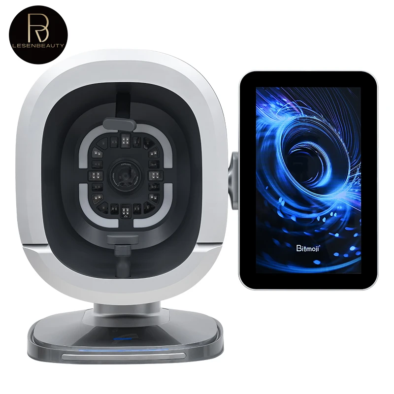 Analizador de piel 3D, máquina Facial, 19 indicadores precisos, sistema de predicción inteligente, analizador AI ultraclear de 36 megapíxeles