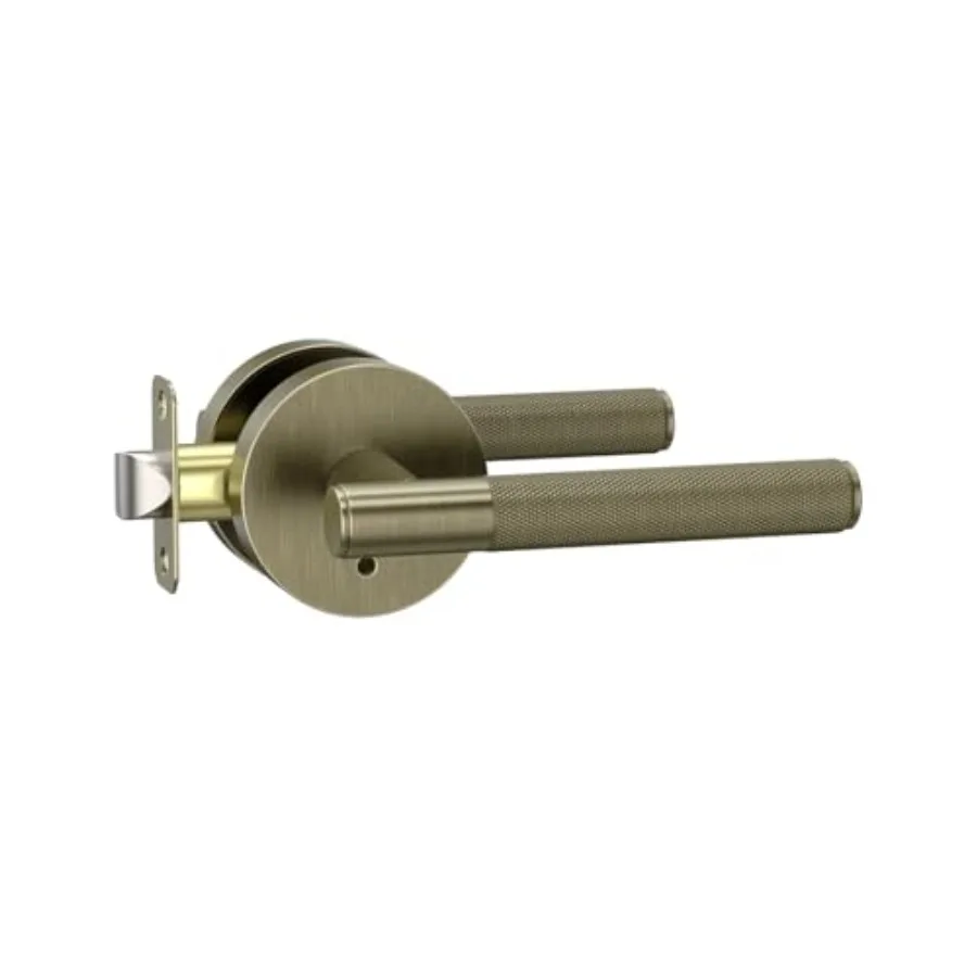 

1 Pack Door Handles, Door Lever with Door Knobs Indoor for Bedroom or Bathroom, Heavy Duty Door Handles Interior with Locks for