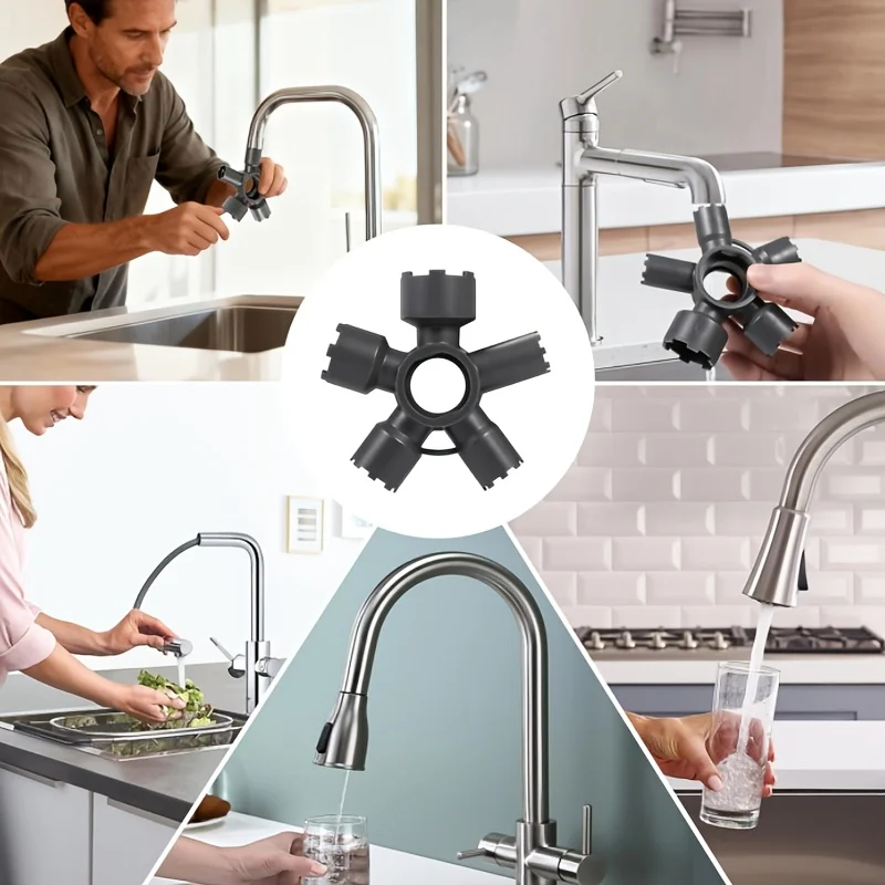 

Universal 10-in-1 sink aerator removal tool, wide size coverage. Durable kit for daily faucet aerator disassembly and repair.