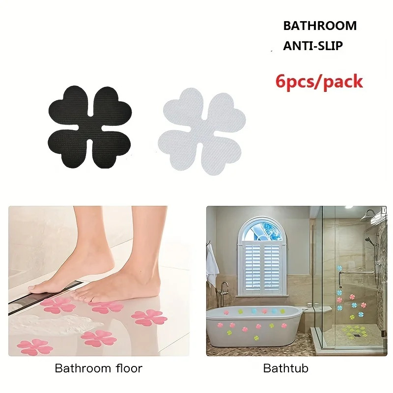 6Pcs Anti-Slip Shower Stickers Bathroom Bathtub Self-Adhesive Waterproof Safety patch