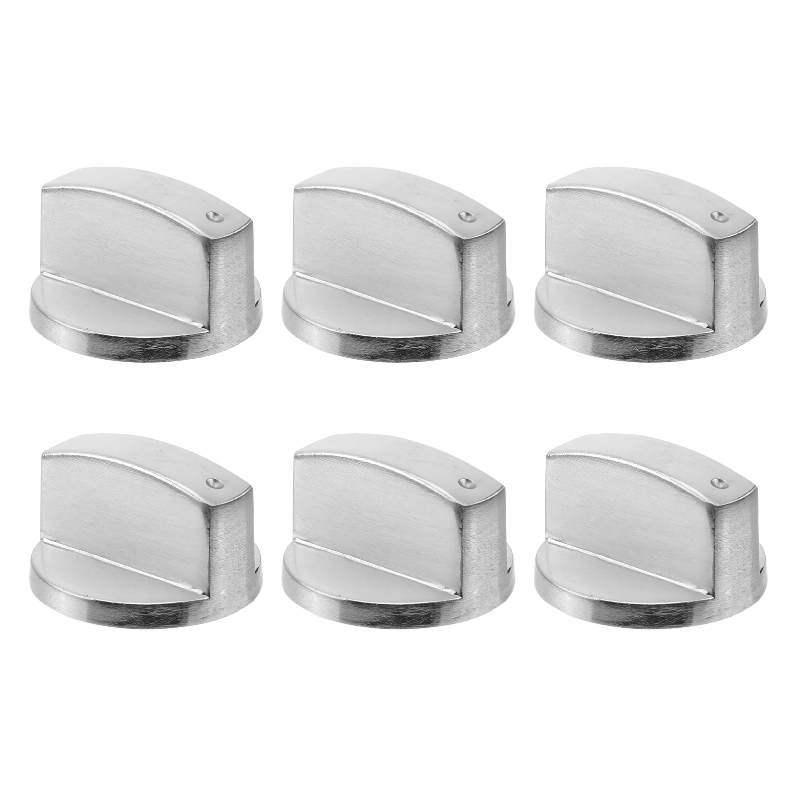 

6 PCS Gas Stove Replacement Knob Zinc Alloy Metal Burner Kitchen Appliance Round Knobs