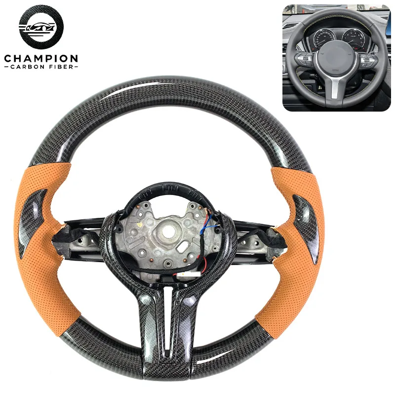 

For BMW Sport Leather Carbon Fiber Steering Wheel F22 F23 F10 F11 F18 F20 F30 F31 F32 F33 F34 F80 F82 F87 Automotive Interior