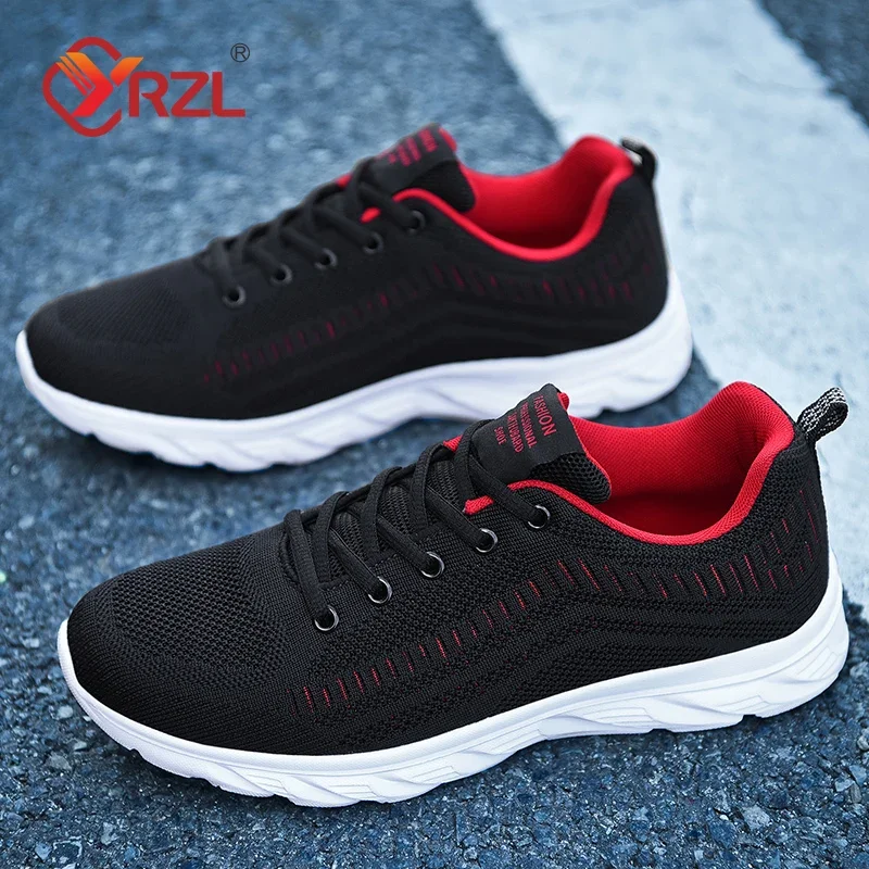 YRZL-Zapatillas de correr para hombre, zapatos deportivos ligeros, transpirables, cómodos, para caminar