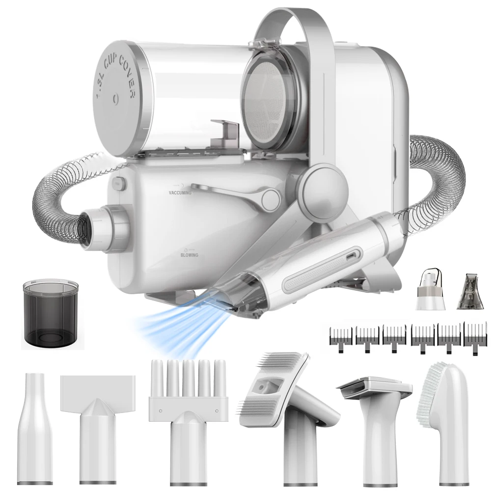 New Luxury Pet Dryer Grooming Vacuum Kit Brushless Hair Dryer Pet Hair Dryer with Vacuum Shedding Feature