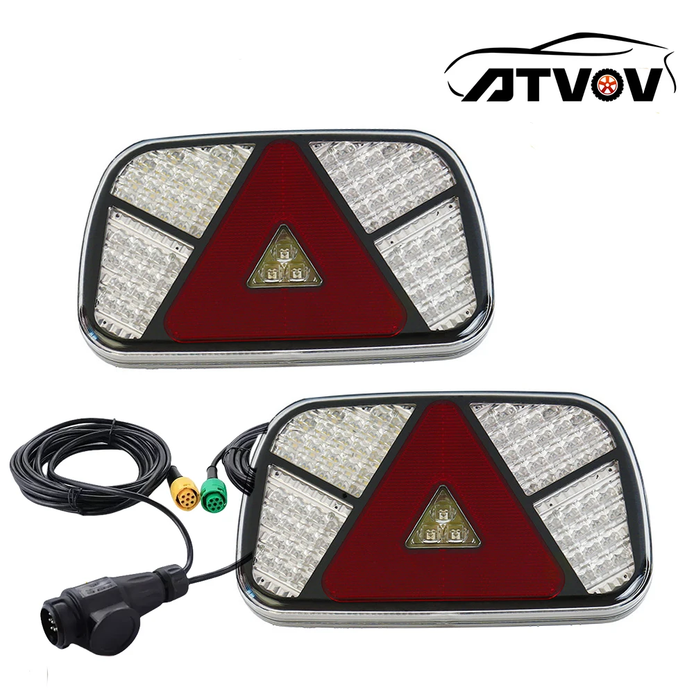 

ATVOV 1 комплект 13-контактный разъем 5,5 м Кабель 12 В 24 В Светодиодный задний фонарь Задний стоп-сигнал Сигнальная лампа Жгут проводов Грузовик Прицеп Грузовик