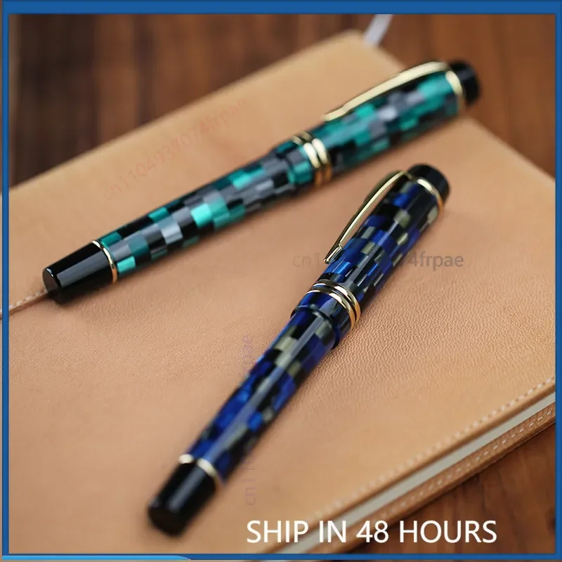 For MAJOHN M600 Men Women Fountain Pen Import Resin Body BOCK Two-tone Large Nib Rotary Converter Calligraphy Gift Pen