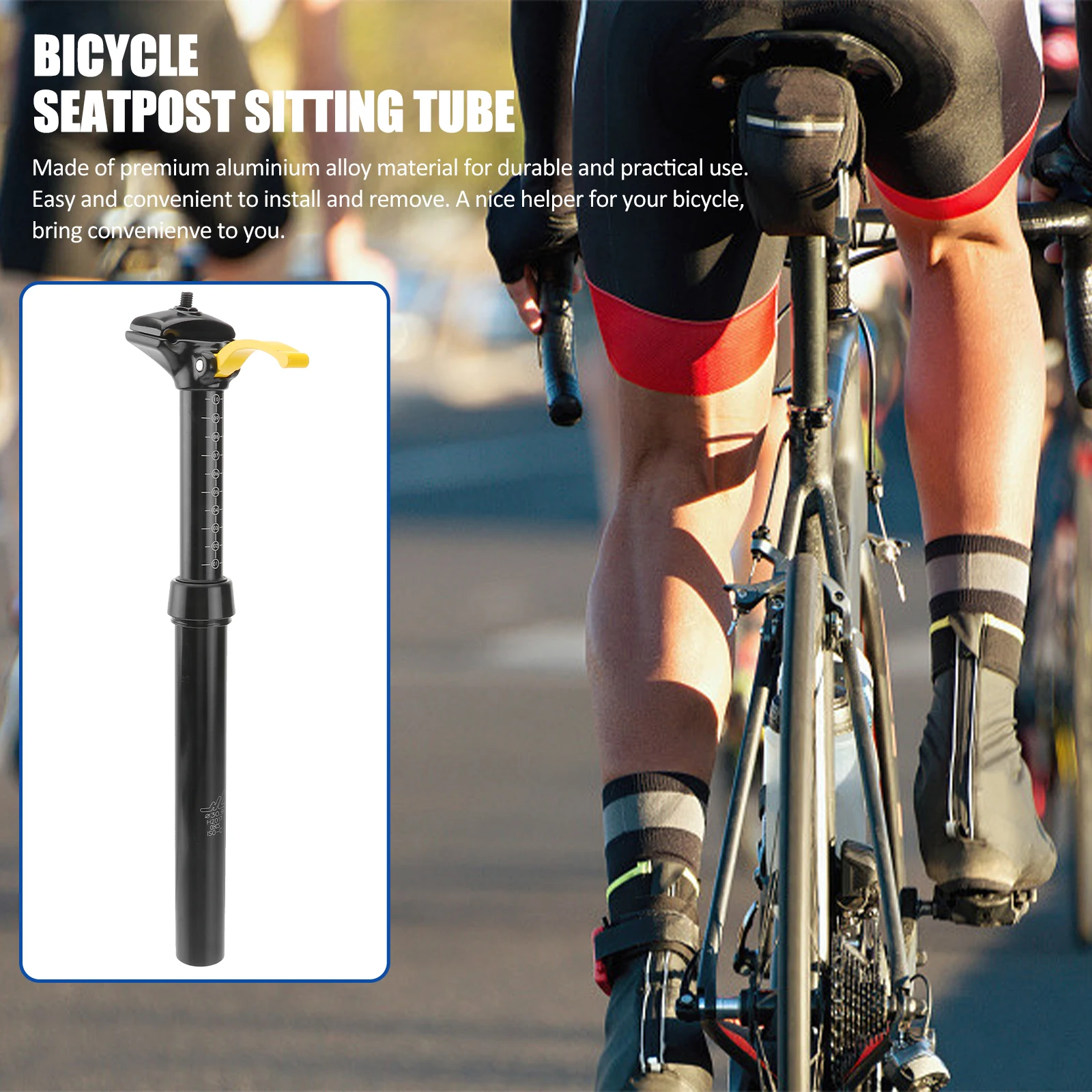 

Aluminium Alloy Bicycle Dropper Seatpost Adjustable Seat Post Waterproof For Mountain Road Bikes Easy Install 30.9Mm