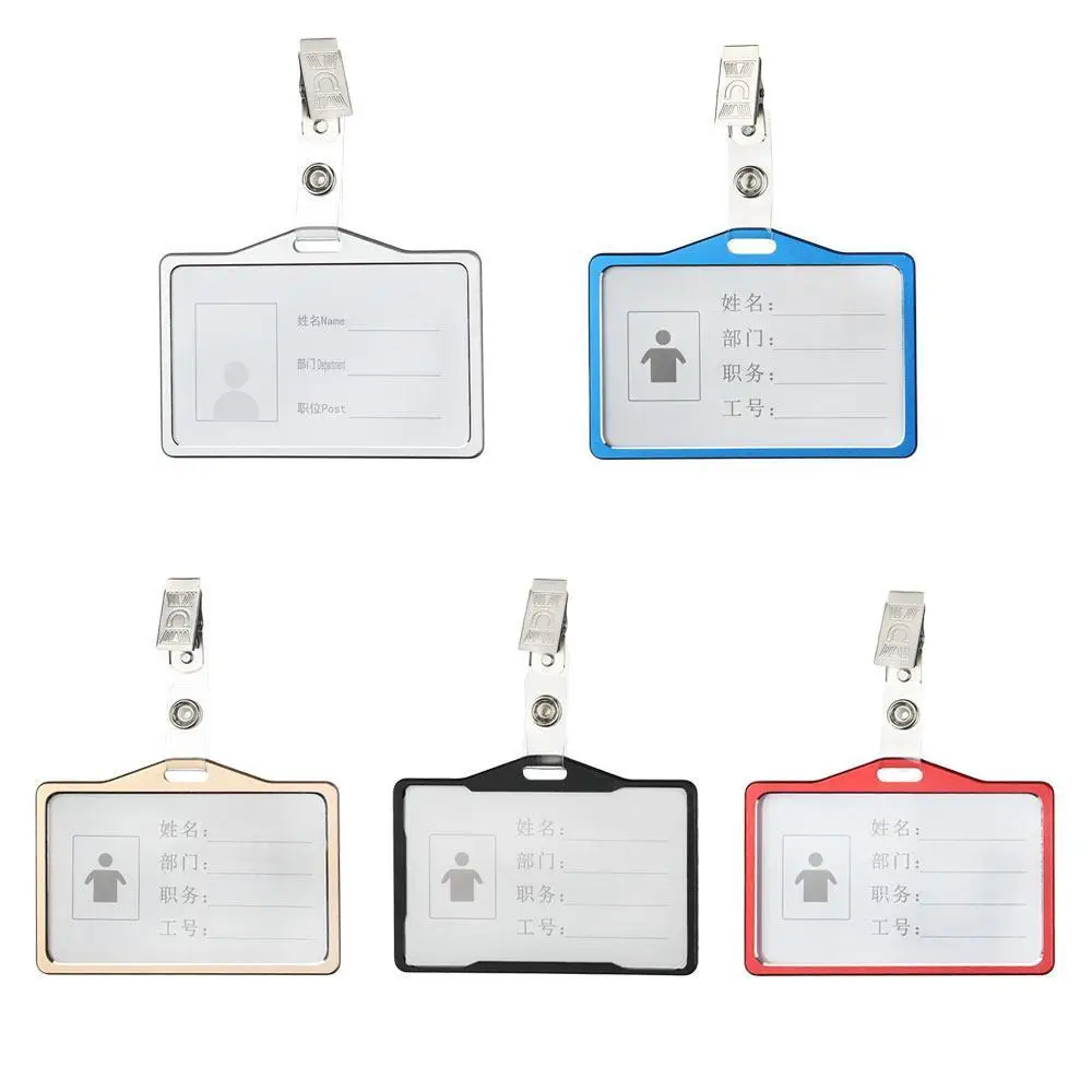 Multifunctional Fashion Metal Nurse Doctor With Clip Card Holder Bank Credit Card Name Badge Holder ID Business Case