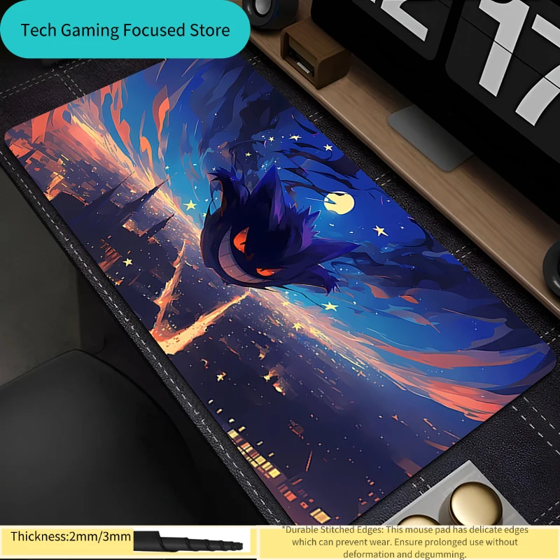 

Компьютерный коврик для клавиатуры и мыши Varmilo, коврик для мыши с изображением покемона Генгара, игровые аксессуары, игровой коврик XXL, коврик для стола, мягкий коврик для мыши