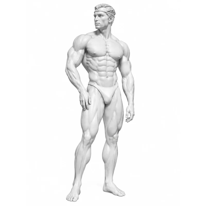 20cm Resin Classical Greek Muscle Man Statue Bodybuilder Male Sculpture Headband Underwear Home Gym Decor Art Gift