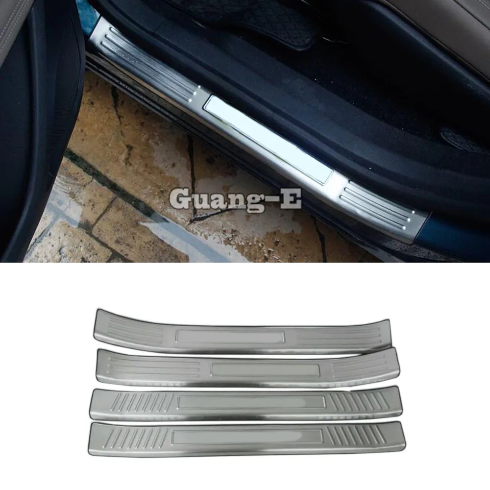 For Peugeot 5008 2017 2018 2019 2020 2021 Car Stainless Steel Pedal Door Sill Scuff Plate Exterior Outside Threshold Parts 4PCS