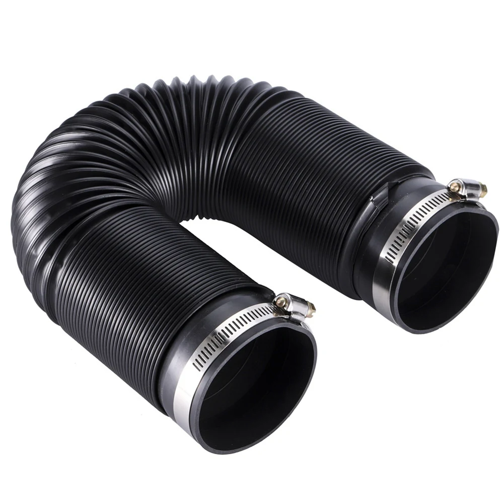 ABTU-Universal Flexible Car Engine Cold Air Intake Hose Inlet Ducting Feed Tube Pipe With Connector