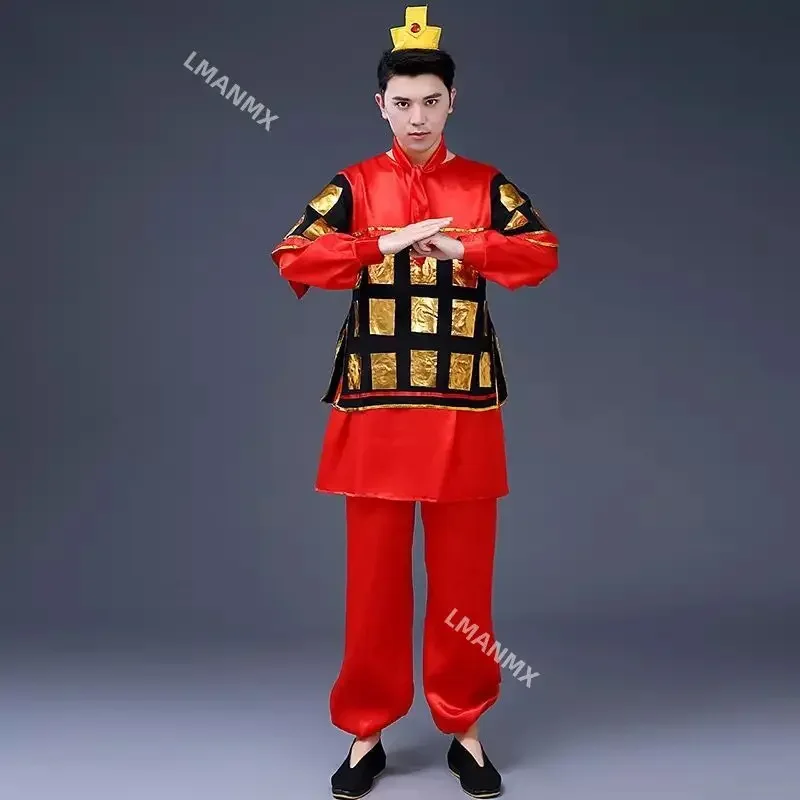 Disfraz de armadura Unisex chino antiguo, casco General, armadura de guerrero, corsé de comandante, disfraz de soldado