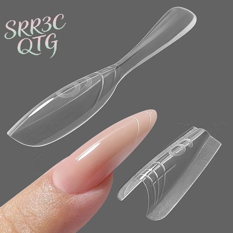 Hot 60Pcs/Box Sandwich Nail Forms Oval Extension Dual Form no Paper Forms Needed for Easy Nail Extensions Top Mold Bottom Mold