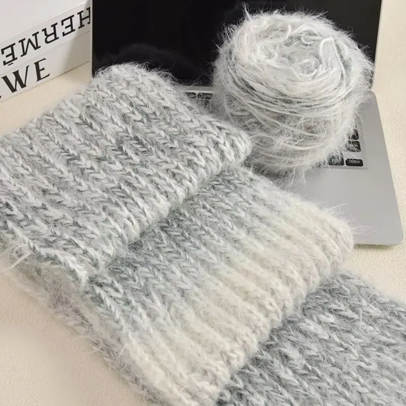 Extra Soft Long Fur Simulation Scarf Yarn145g Hand Mixed Yarn Knitted Warm Scarf Gift Diy Handmade Super Soft Hat Needle Scarf