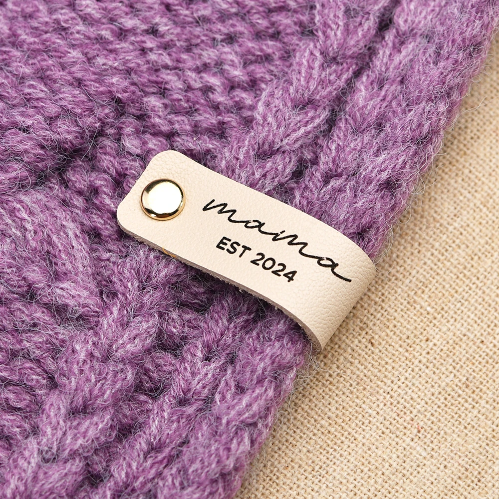 علامات جلدية مخصصة 1 مم محفورة بالليزر لديكور المنزل والملابس والأحذية والقبعات والحرف اليدوية (0.5 بوصة × 3 بوصة، مقاسات متعددة، مسامير مجانية) #3