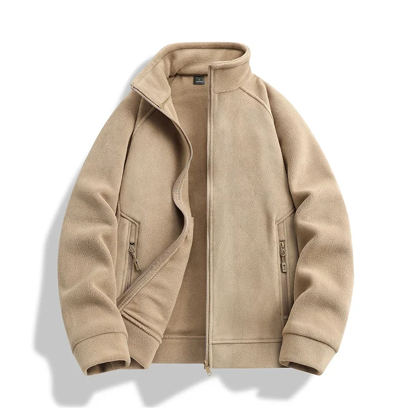 Male Loose Windproof Versatile Fleece Hoodie Oversized Casual Brand Sweatshirts New Men's Clothing Winter Long Sleeved Jacket