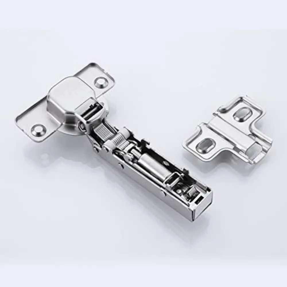 Straight Arm Full Coverage Hinge Door Wardrobe Cushion Hinge Automatic Adjustment Off Silent Buffer Damper Hardware Furniture