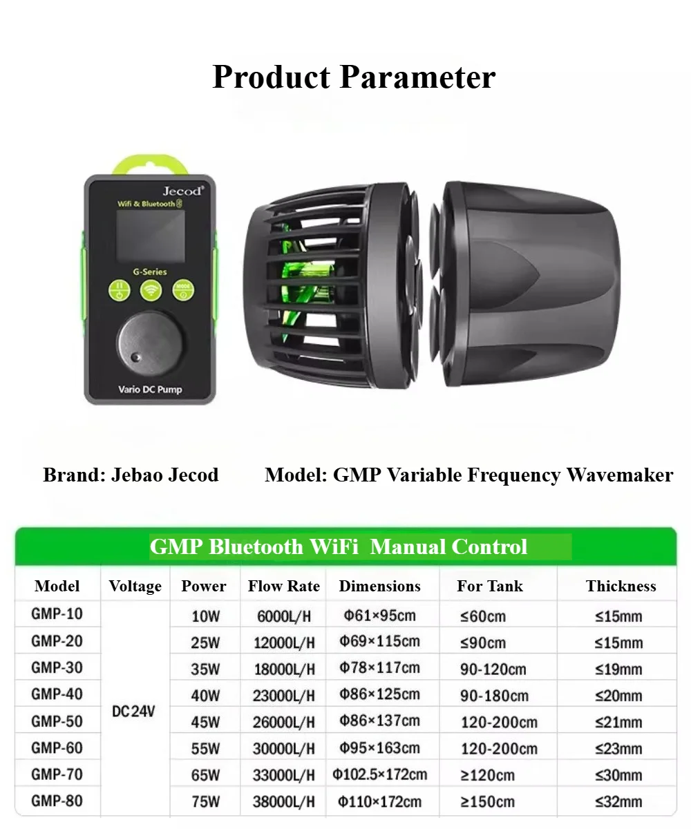 2026 GMP Series Jebao Jecod Aquarium Vario Wavemaker Water Pump